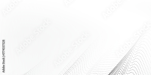 Abstract dots particles nice wave pattern halftone black gradient white background. pattern illustrations vector graphic design geometric