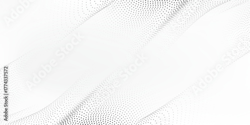 Abstract dots particles nice wave pattern halftone black gradient white background. pattern illustrations vector graphic