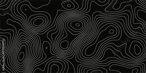 Topographic map background with geographic grid for hiking and mountain sport. luxury topographic wavy pattern and geographic grid map design. paper texture Imitation of a geographical map shade.