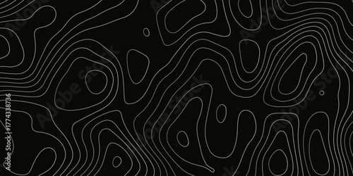 Topographic map background with geographic grid for hiking and mountain sport. luxury topographic wavy pattern and geographic grid map design. paper texture Imitation of a geographical map shade.