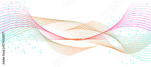 Cosmic Waves: Abstract Neon Streamers and Stars"
​"Starlight Trails: Dynamic Light Lines on Black"
​"Digital Flow: Vibrant Wavy Abstract Background