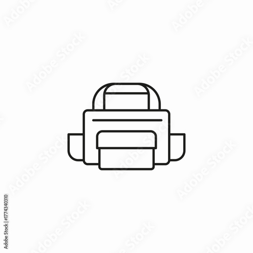 boxing gym bag icon sign vector
