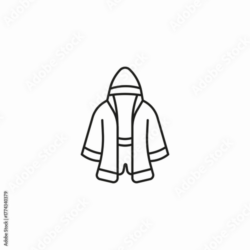 boxing ring robe icon sign vector