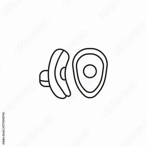earplugs ear protection icon sign vector