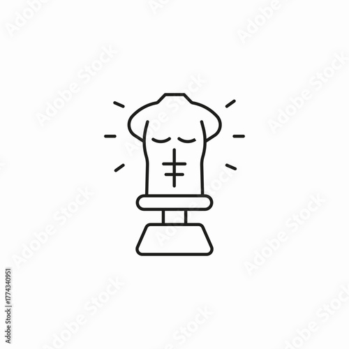 fitness mannequin torso icon sign vector