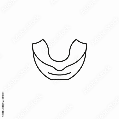 mouthguard sport protection icon sign vector