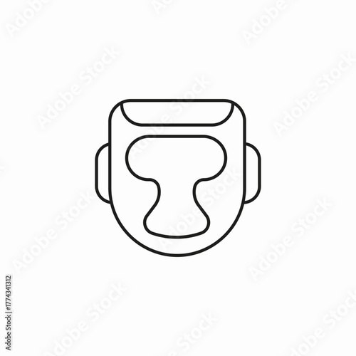 protective boxing headgear icon sign vector
