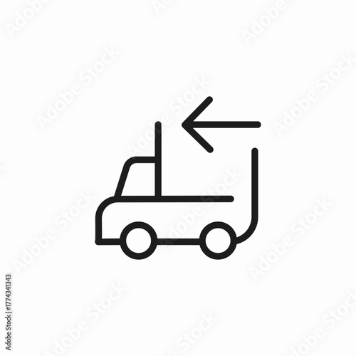 return delivery truck icon sign vector