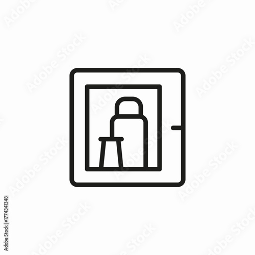 safe deposit box icon sign vector