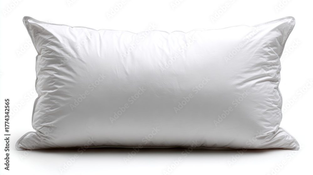 Fototapeta premium close up of a white pillow on white background ,White soft pillow . 