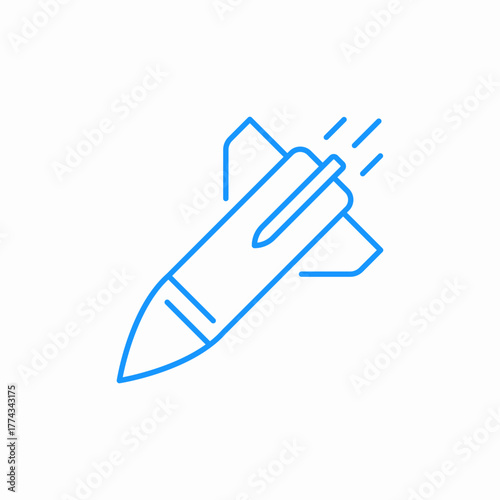 aerial bomb icon sign vector