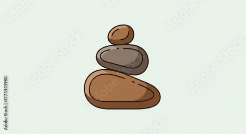 Stacked stones zen garden balancing rocks cairn meditation peace harmony wellness spa nature art design
