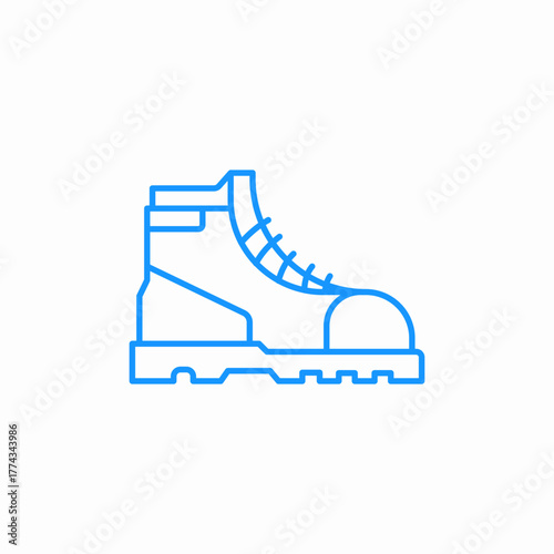 camping boots icon sign vector