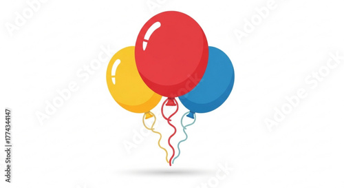 Colorful party balloons vector illustration for birthday celebration and special event decoration graphic design
