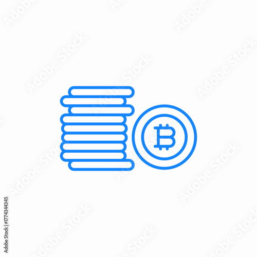 crypto capital icon sign vector