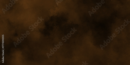 brown Black empty space dust cloud explosion. red smoke or fog color isolated on transparent dark cloudscape atmosphere background. Black and brown watercolor grunge texture.