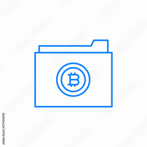 cryptocurrency folder icon sign vector