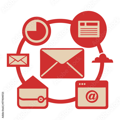 Delivery postal stamp icons old mail texture's