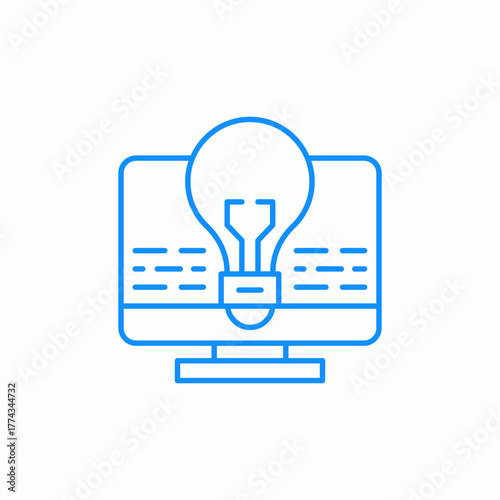 digital idea icon sign vector