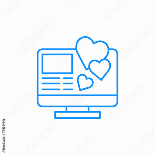favorite content icon sign vector