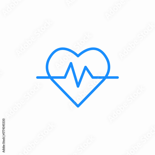 heart pulse icon sign vector