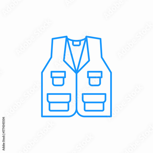hunting vest icon sign vector
