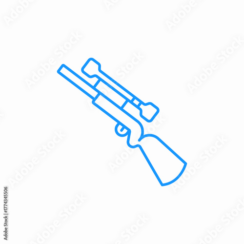 hunting rifle icon sign vector