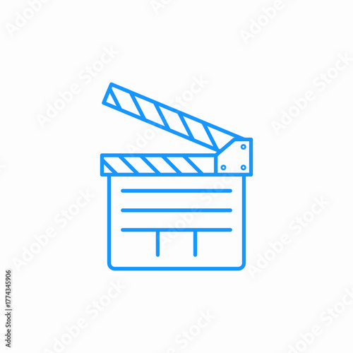 movie clapper board icon sign vector