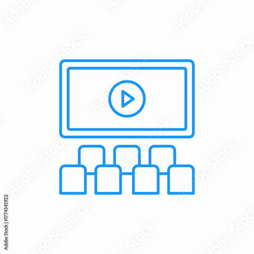 movie theatre icon sign vector