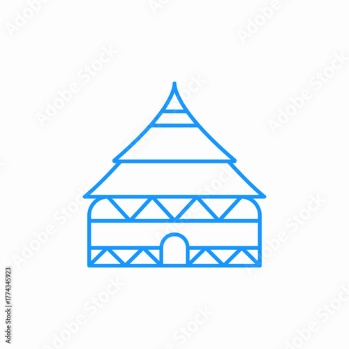 mud hut icon sign vector