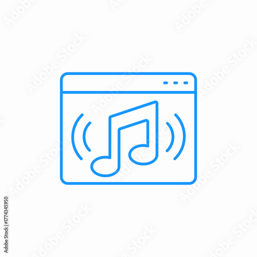 music browser icon sign vector