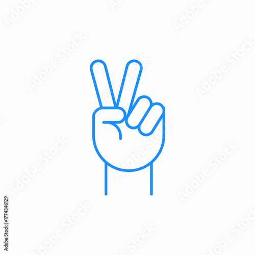 peace hand sign icon sign vector