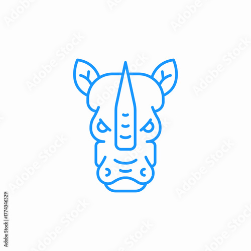 rhineceros animal icon sign vector