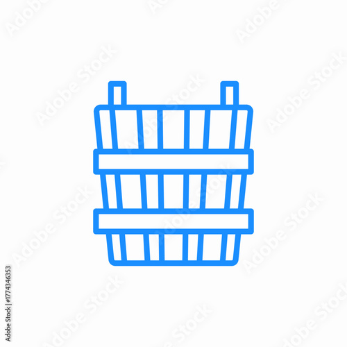 sauna bucket icon sign vector