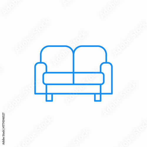 sofa furniture icon sign vector