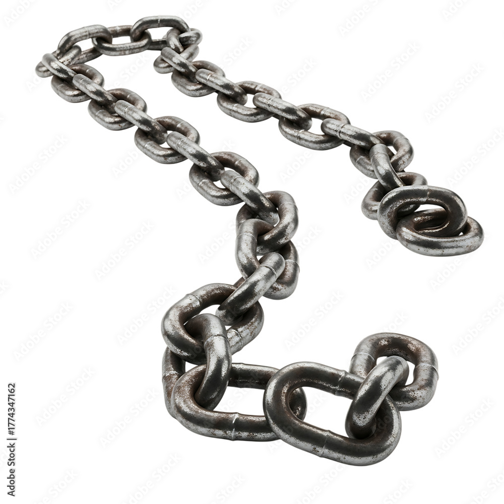 Obraz premium Heavy duty metal chain with realistic texture and strong industrial appeal