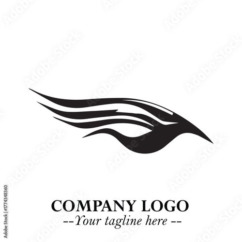 Car Running Fast Logo Symbol in Black on the White Background with Dynamic Speed Design