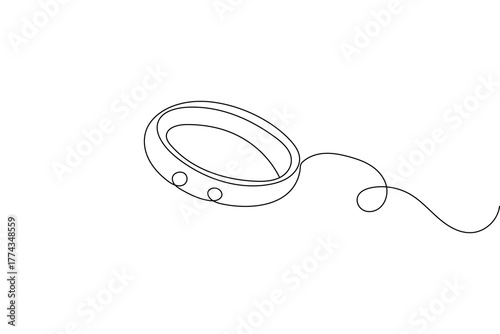Simple continuous line drawing of diamond engagement ring for wedding concept