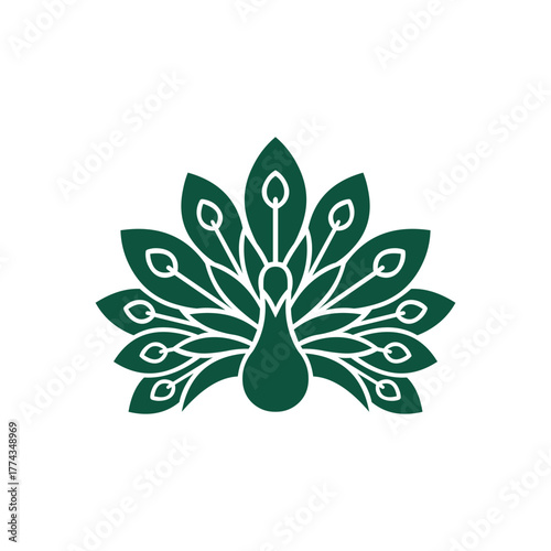Green peacock logo