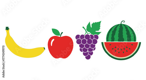 A colorful arrangement of fresh fruits displaying a vibrant and healthy lifestyle