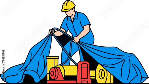 competent worker reveals industrial power, preparing for the next crucial phase