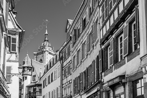 Behang Colmar, Alsace, France - 8 July 2024: Half timbered houses in the old town of Co