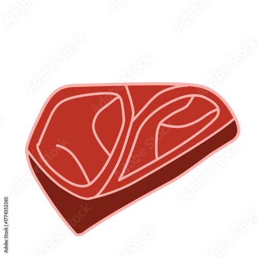 raw meat vector illustration