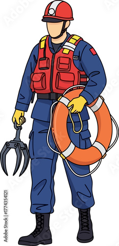 guardian of the waves, ready for swift, lifesaving intervention