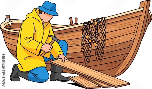 coastal artisan restoring a legacy, hammering hope into wooden planks