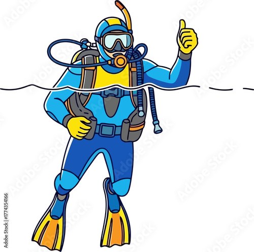 ocean explorer signals approval, ready to dive into new discoveries