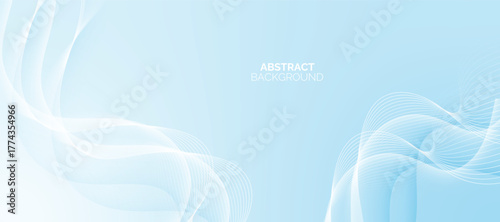 Abstract tech wave abstract background with curved digital lines medicine and science concept background. Geometric medical cross horizontal banner.