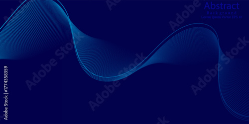 Smooth gradient from deep navy blue to bright cyan with subtle flowing curves. suit for media product design.