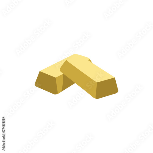 Gold Ingots Vector Illustration