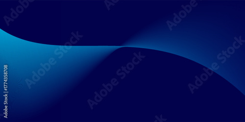Smooth gradient from deep navy blue to bright cyan with subtle flowing curves. modern, eps10